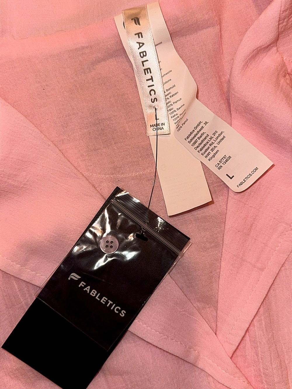 Fabletics Light Pink Short-Sleeve Drawstring Romper - Picture 11 of 16